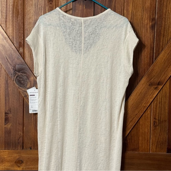 New Athleta Martinique Maxi Soft Drapey Pockets Dress Asiago White M $108 NWT - Picture 7 of 11